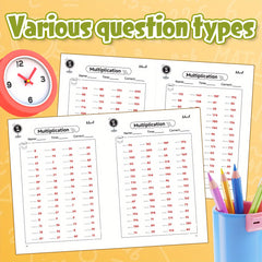 Multiplication Book for Kids: Daily Math Practice with Colorful Illustrations