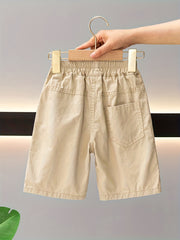 Boy's Cargo Elastic Waist Shorts w/ Pockets