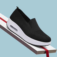 Women's Knit Sports Sneakers Thick Sole Air Cushion Running Shoes