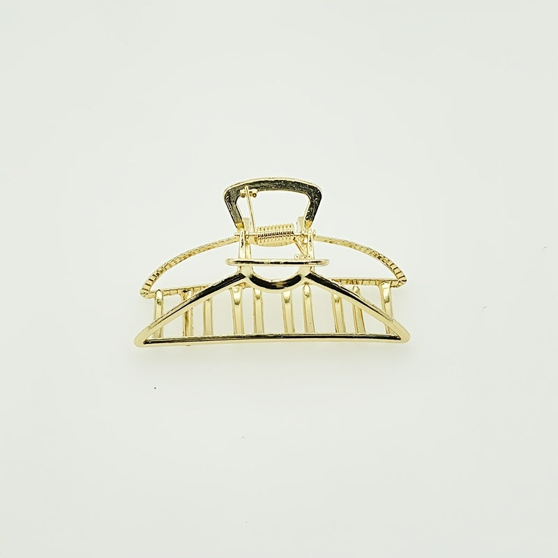 Large Metal Hair Claw Hollow Non Slip Hair Catch Barrette Jaw Clamp