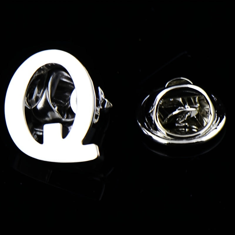 Men's Letter Brooch Shirt Collar Pin Suit Decoration