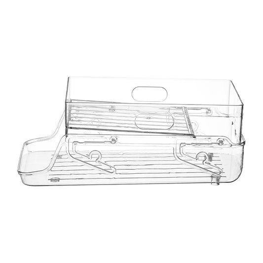 Double Layer Refrigerator Beverage Storage Box Drawer Type Organizer
