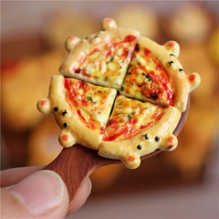 1:6 Scale Pizza Tray Mini Pizzas Cheese Pepperoni Blythe BJD Dolls Kitchen Set