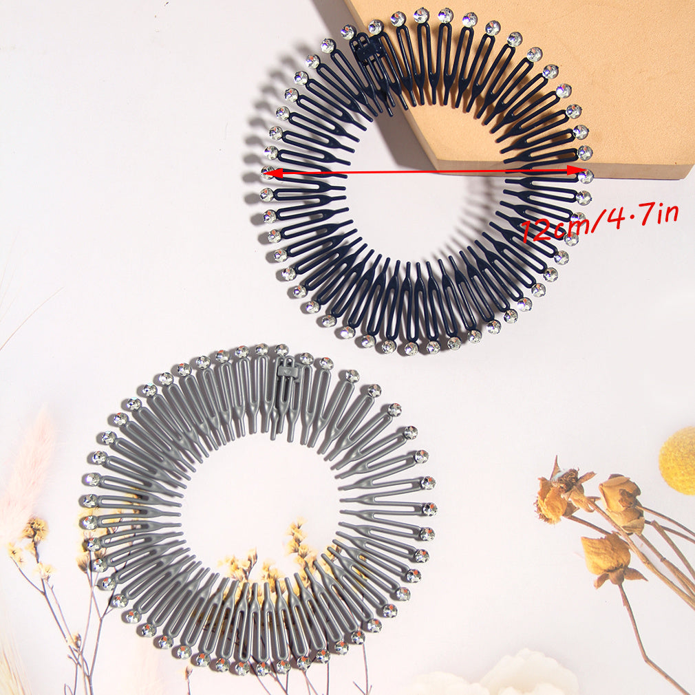 2pcs Spring Comb Hair Clips for Women Girls Hair Accessory