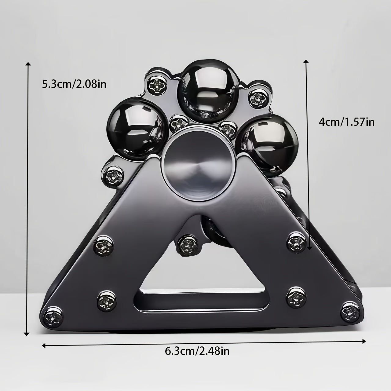 Stainless Steel Finger Spinner with Base Stand