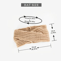 Striped Knitted Headband Solid Hairband Women Winter