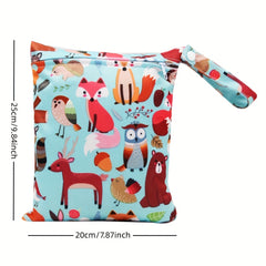 Tree Fox Print 20 Small Reusable Wet Bag