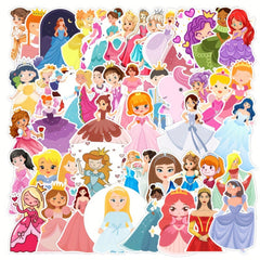 50 Princess Themed Stickers - Perfect for Decorating Desk, Wall, Notebook