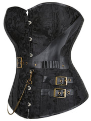  Gothic Corset Women's Plus Chain Decor Lace Up Waist Training