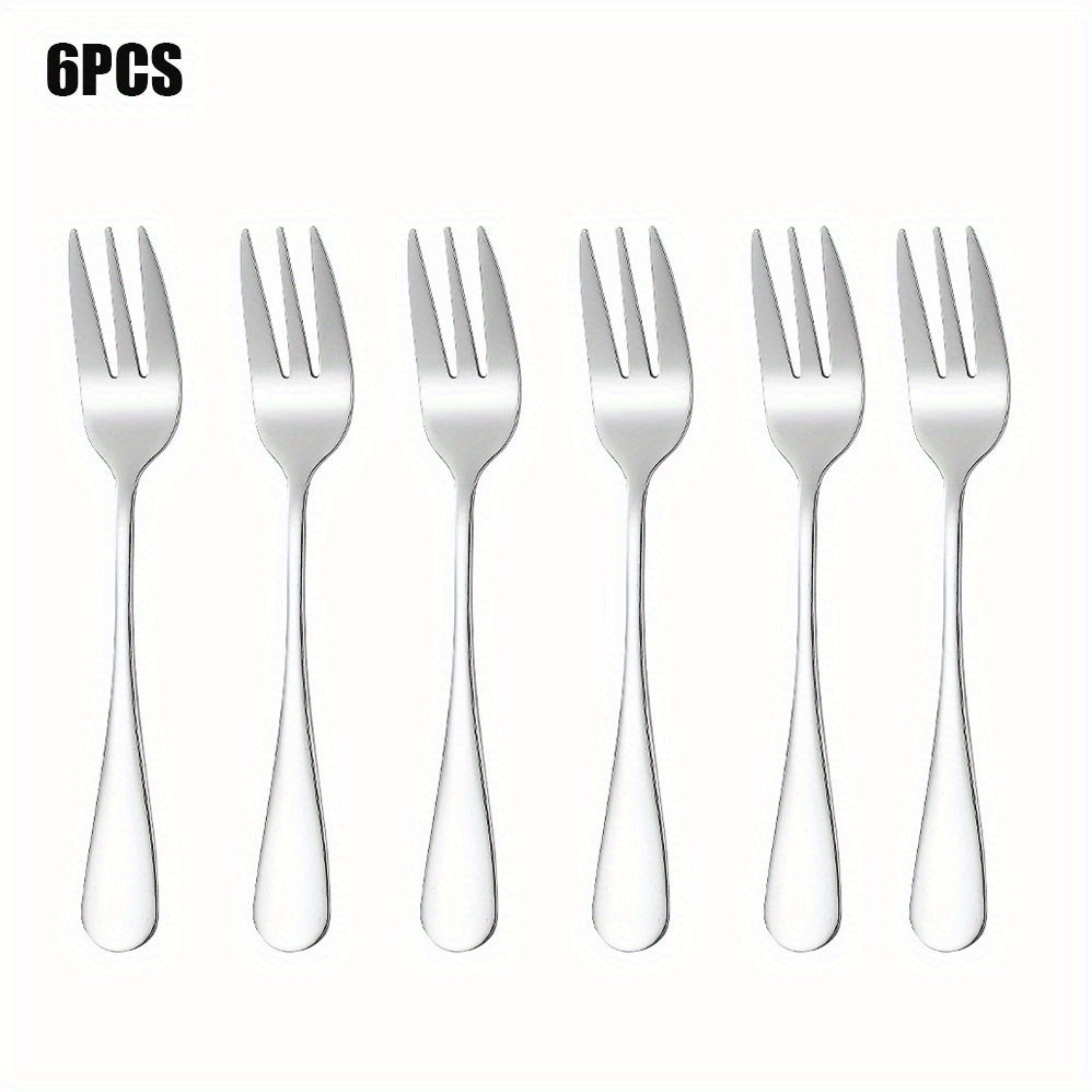 12PCS Small Appetizer Forks & Demitasse Spoons Stainless Steel Set