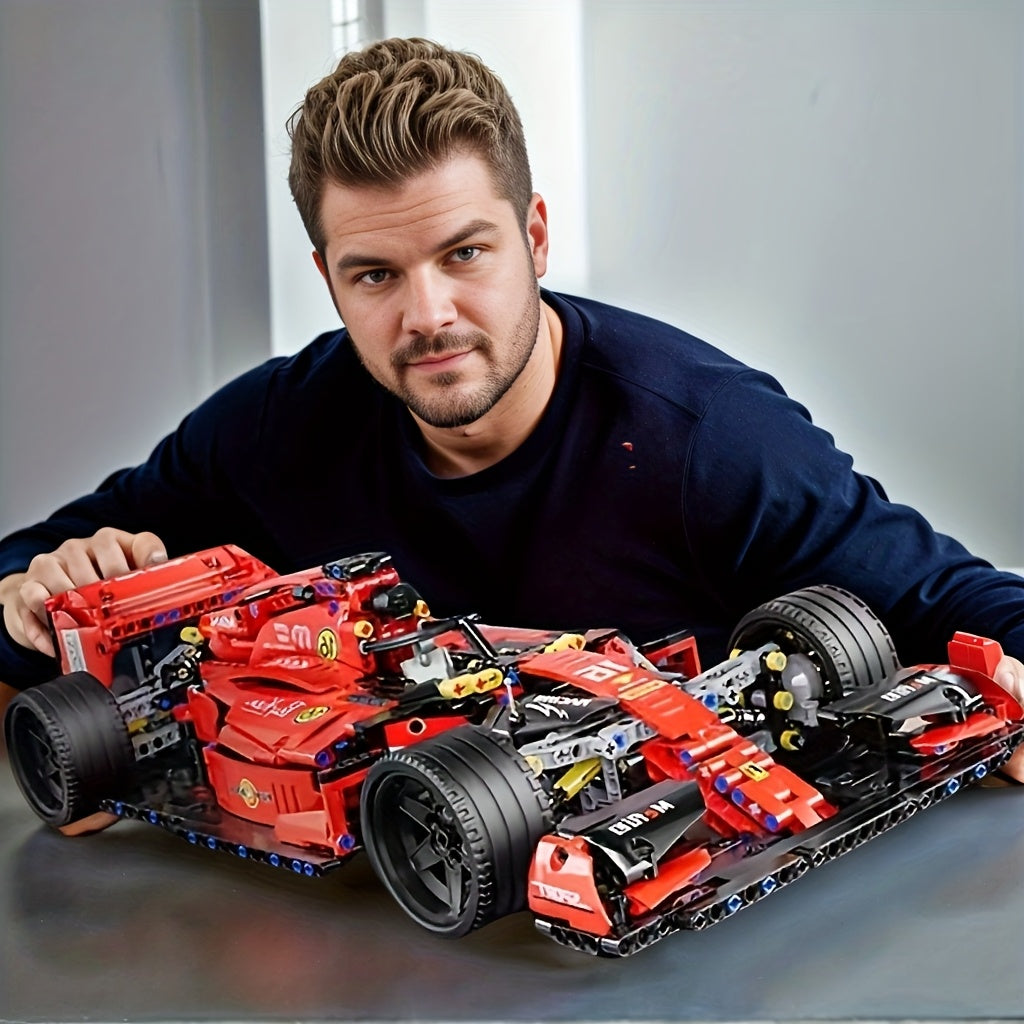 Red Formula Racing Building Blocks Set