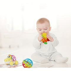 Baby Teething Rattle Set Soft Hand Grab Ball Rattle Toys for Newborn Infants