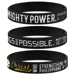 Women's Inspirational Baseball Silicone Bracelet - Motivational Wristband