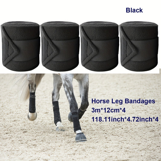4pcs Horse Leg Warmers Leg Protectors for Tied Straps