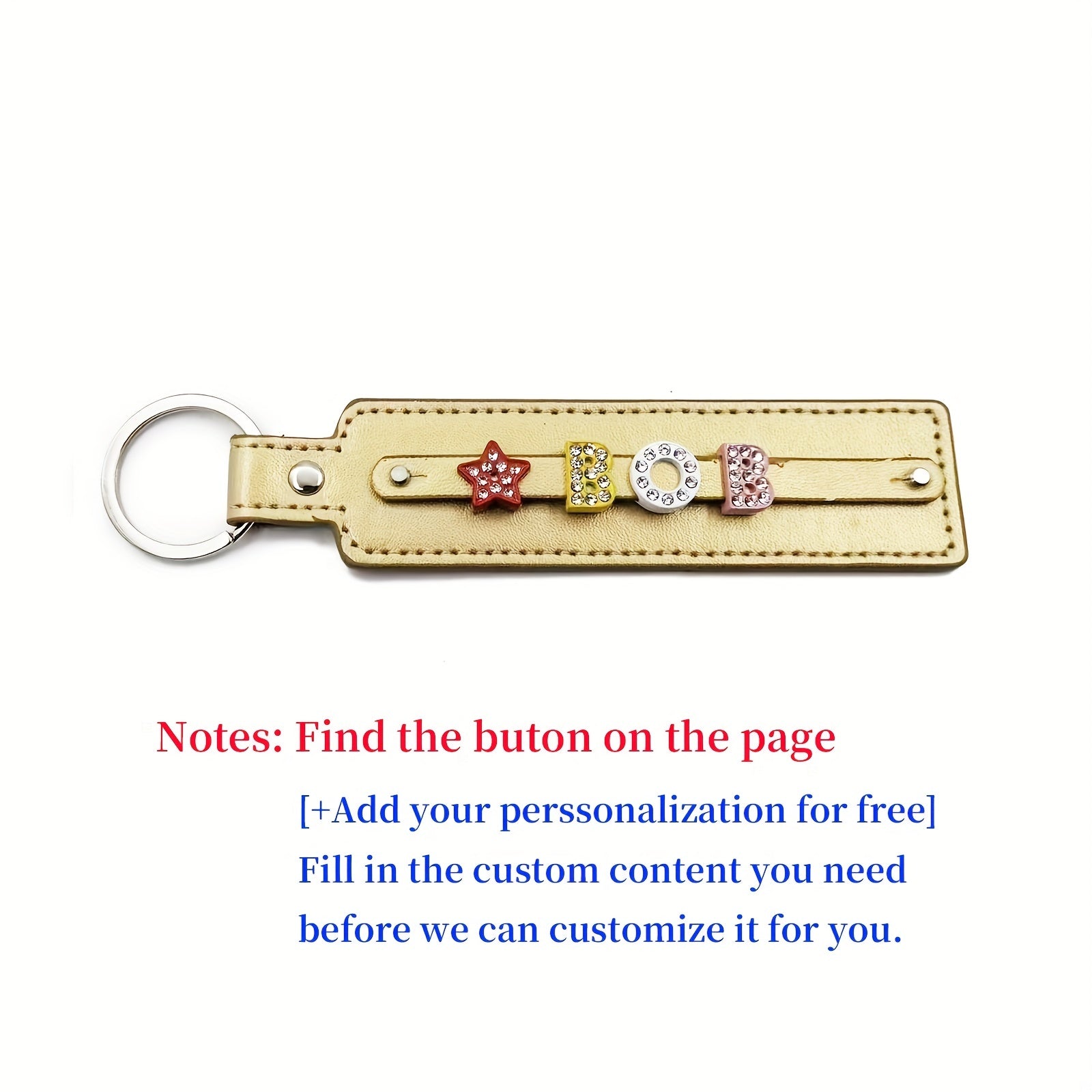 Colorful Rhinestone Champagne Pet Memorial Keychain Up to 8 Letters
