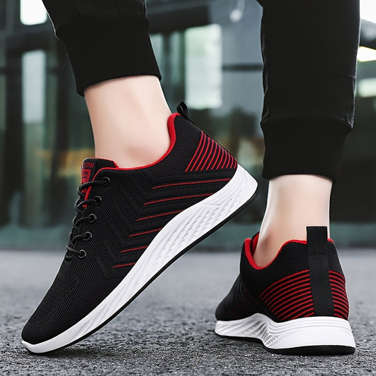 Men's Breathable Running Shoes Comfy Non Slip Lace Up Sneakers
