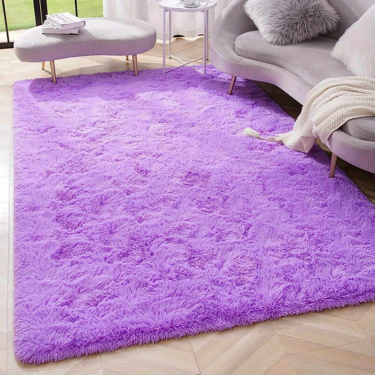 Soft Fluffy Shag Area Rug Machine Washable