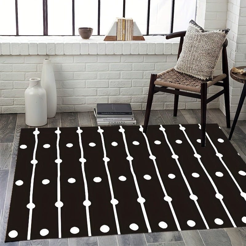 Large Striped Carpet for Children's Seating Area