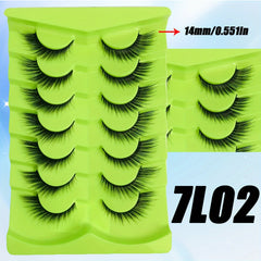 7 Pairs Cat Eye False Eyelashes Faux Mink Hair Fox Eye 3D Lashes