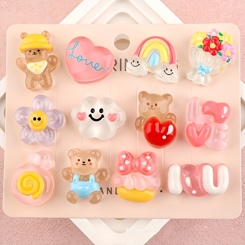 DIY Rainbow Bear Accessories: Ear Jewelry, Phone Cases, Keychains