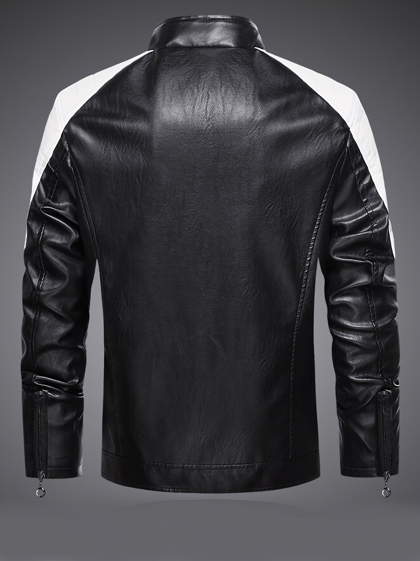 Men's Soft Shell PU Leather Jacket Windproof & Waterproof