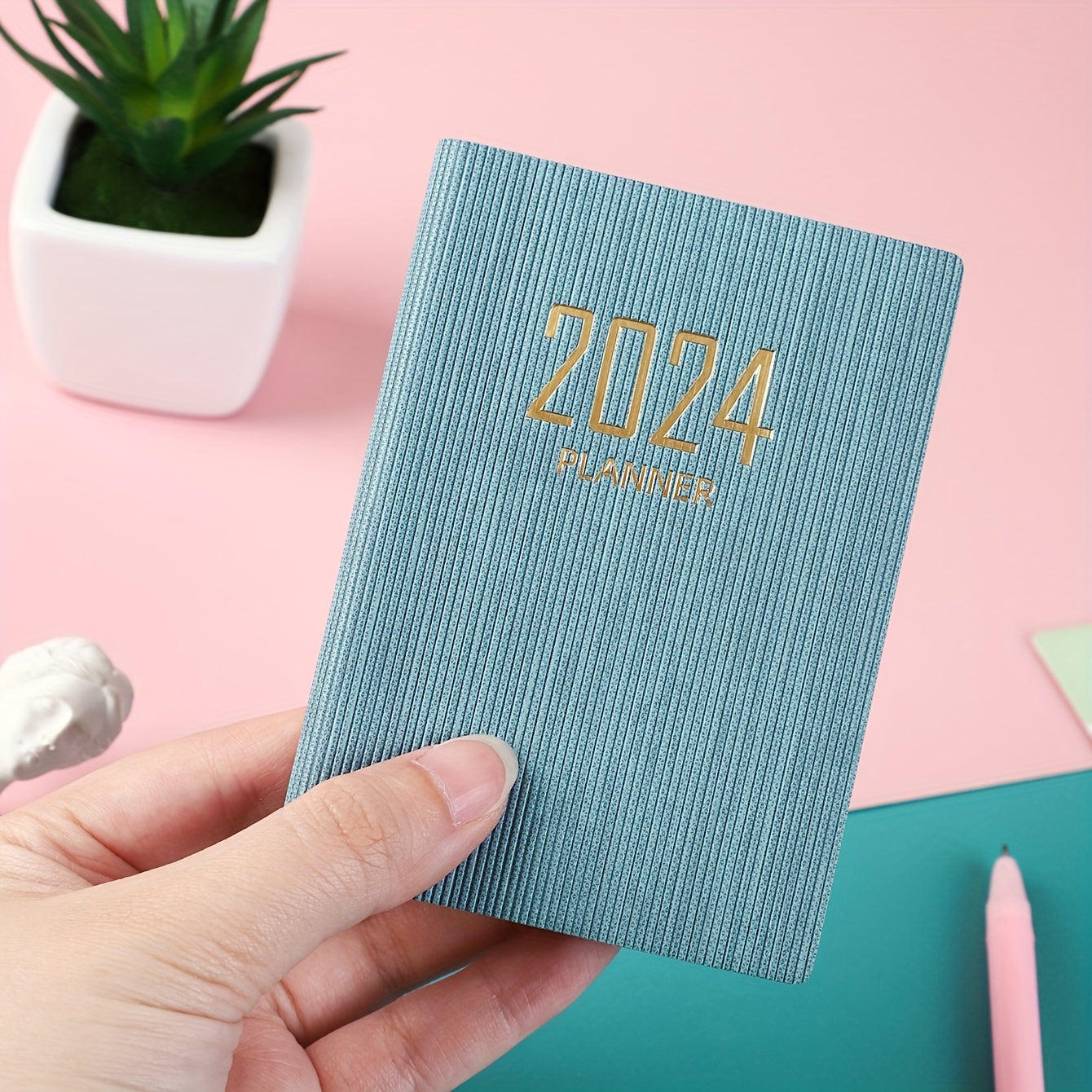 English Planner A7 Daily Schedule Notebook Mini Portable Journal
