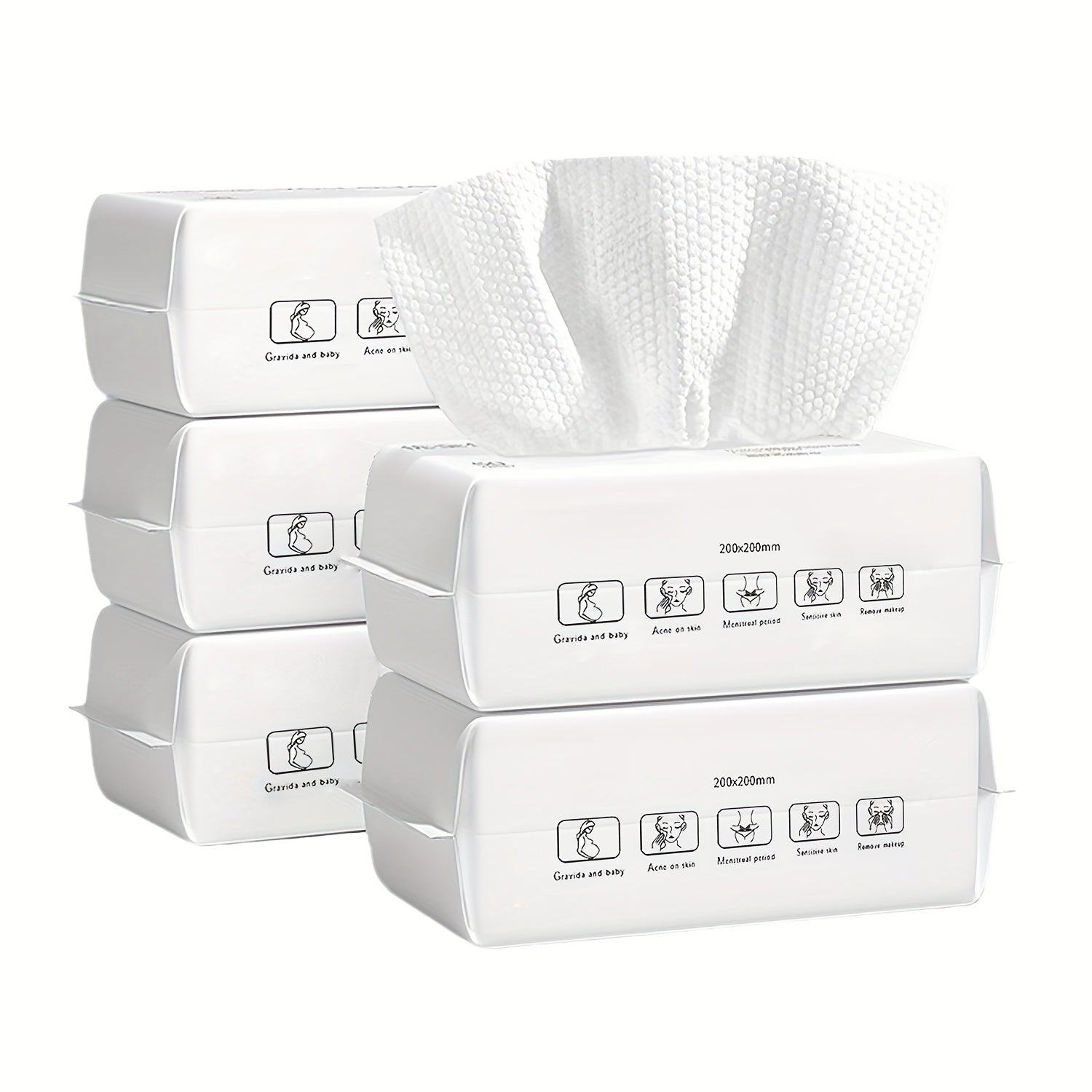 100 Pcs Disposable Face Towel For Washing Soft Dry Wipes Facial Cloths