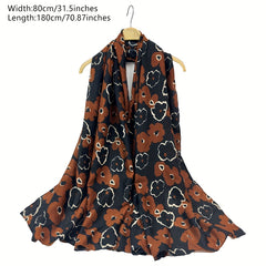 Thin Breathable Scarf Windproof Sunproof Shawl for Spring & Summer