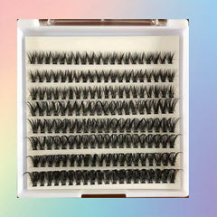 DIY Individual Eyelashes Kit Natural & Thick 3D Lashes Extension