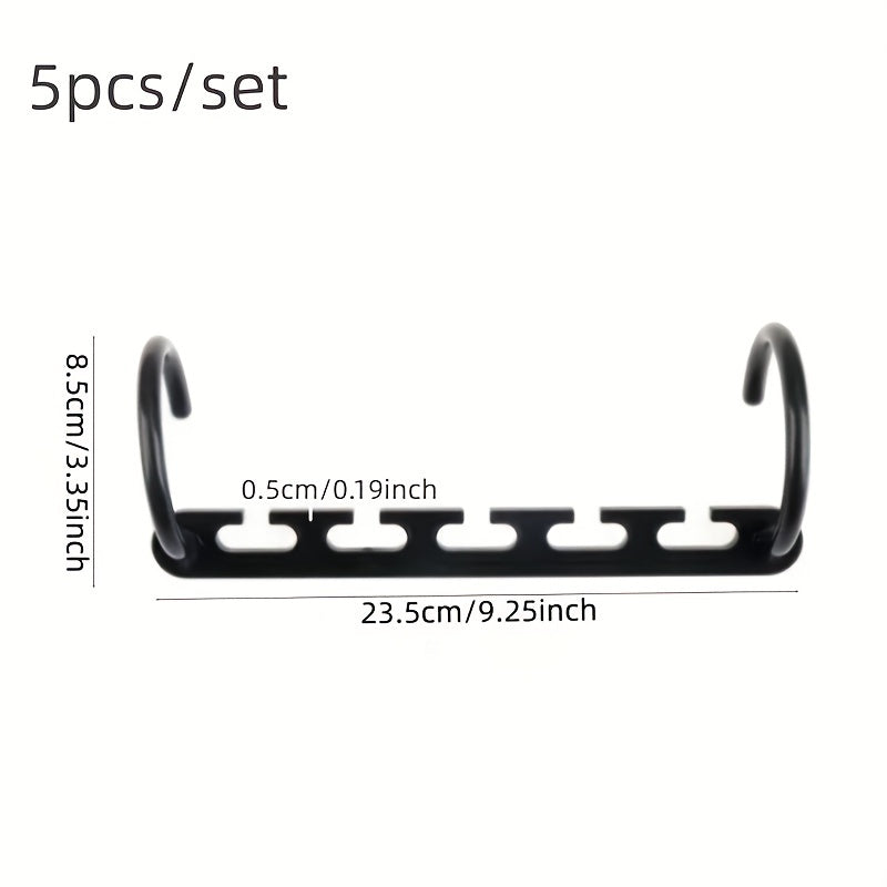 5pcs Folding Windproof Hanger, Space Saving Multifunctional Plastic Hanger