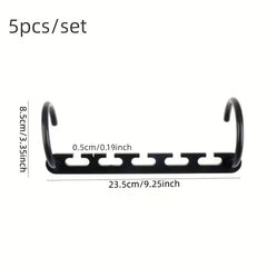 5pcs Folding Windproof Hanger, Space Saving Multifunctional Plastic Hanger