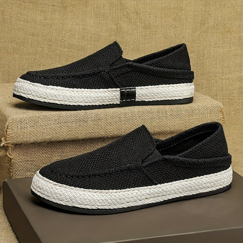 Men's Lightweight Canvas Loafers Slip On Shoes