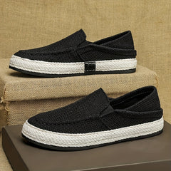 Men's Lightweight Canvas Loafers Slip On Shoes