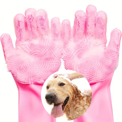 Pet Grooming Gloves Hair Remover Brushes Dogs Cats Horses