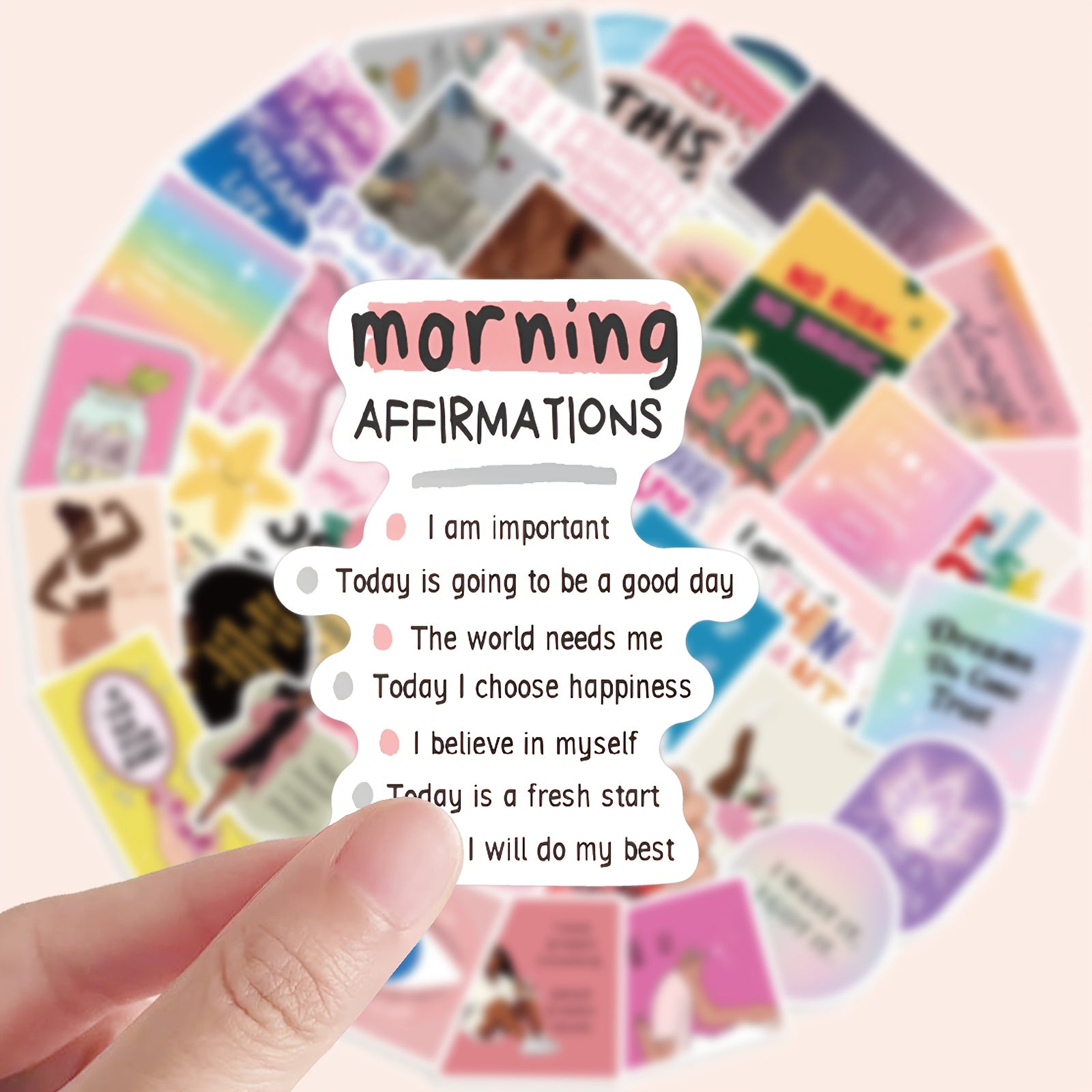 50pcs Reusable Vision Board Stickers with Positive Affirmations