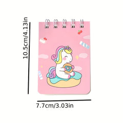 Cartoon Mini Notebook Student Pocket Journal Portable Office Notepad