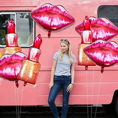 3pcs Lipstick Balloon Set Birthday Party Decoration