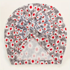 Small Floral Bow Baby Headscarf for 0-2 Year Olds