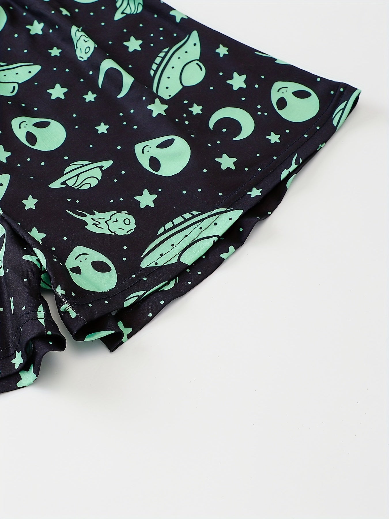 Alien Pajama Set Crew Neck Tank Top & Shorts
