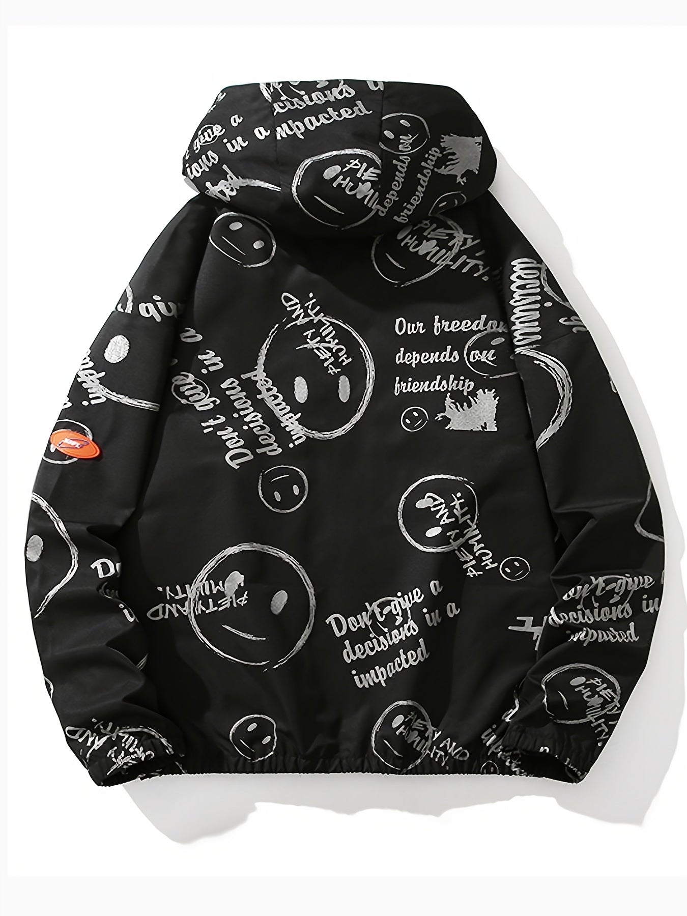 Men's Casual Hooded Windbreaker Jacket for Spring and Fall