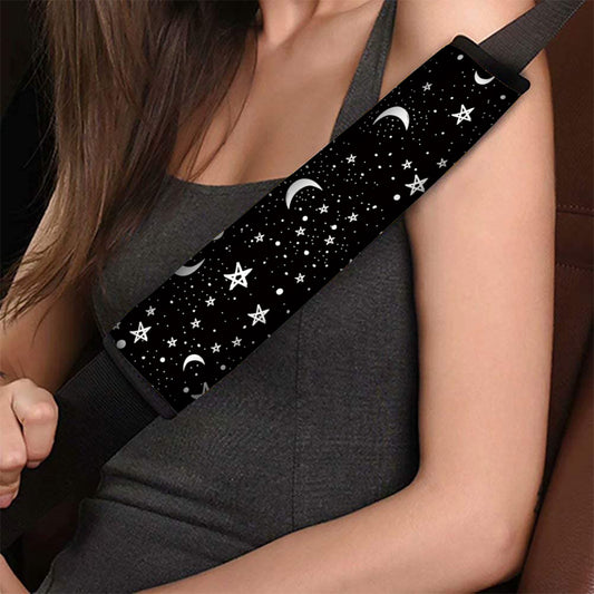 Star Moon Print Car Seat Belt Cover Soft Safety Shoulder Pad Protector