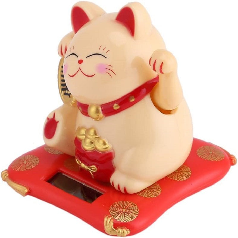 Solar Powered Cat Ornaments for Home and Car Decor