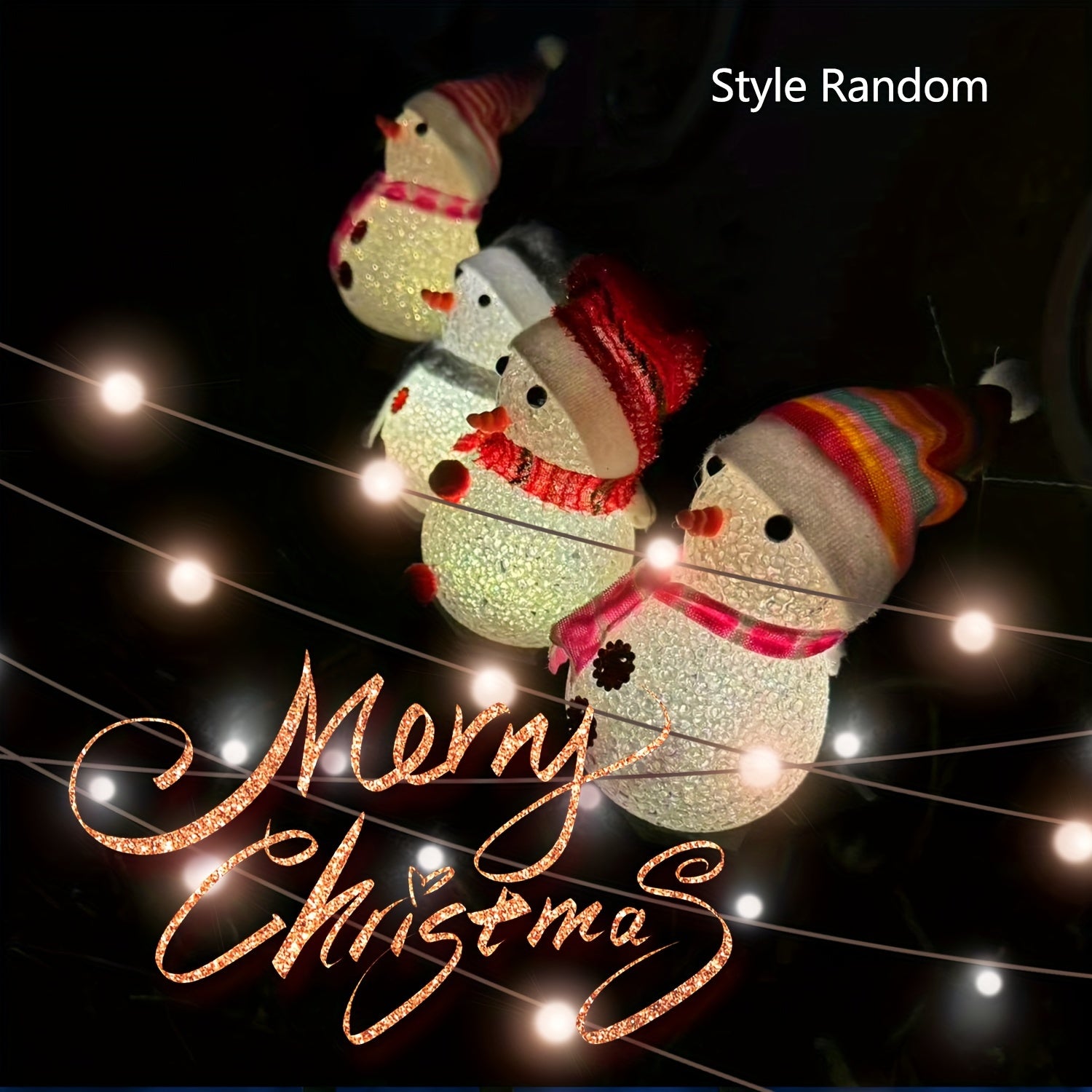 Solar Snowman Garden Stakes Lights Outdoor Waterproof Garden Lamp