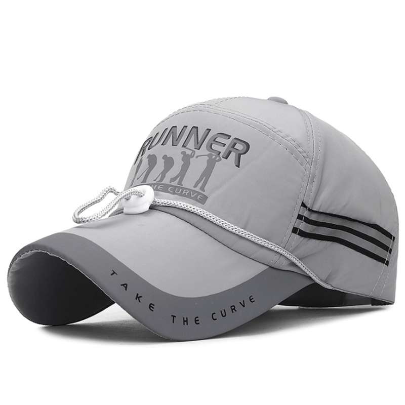 Men's Sunshade Fishing Hat with Long Eaves, Windproof Rope