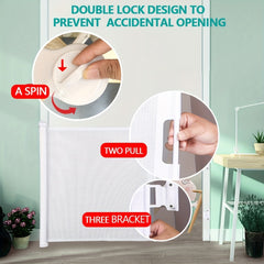 Retractable Mesh Baby Gate 71 Tall Extends Up To 149 Wide
