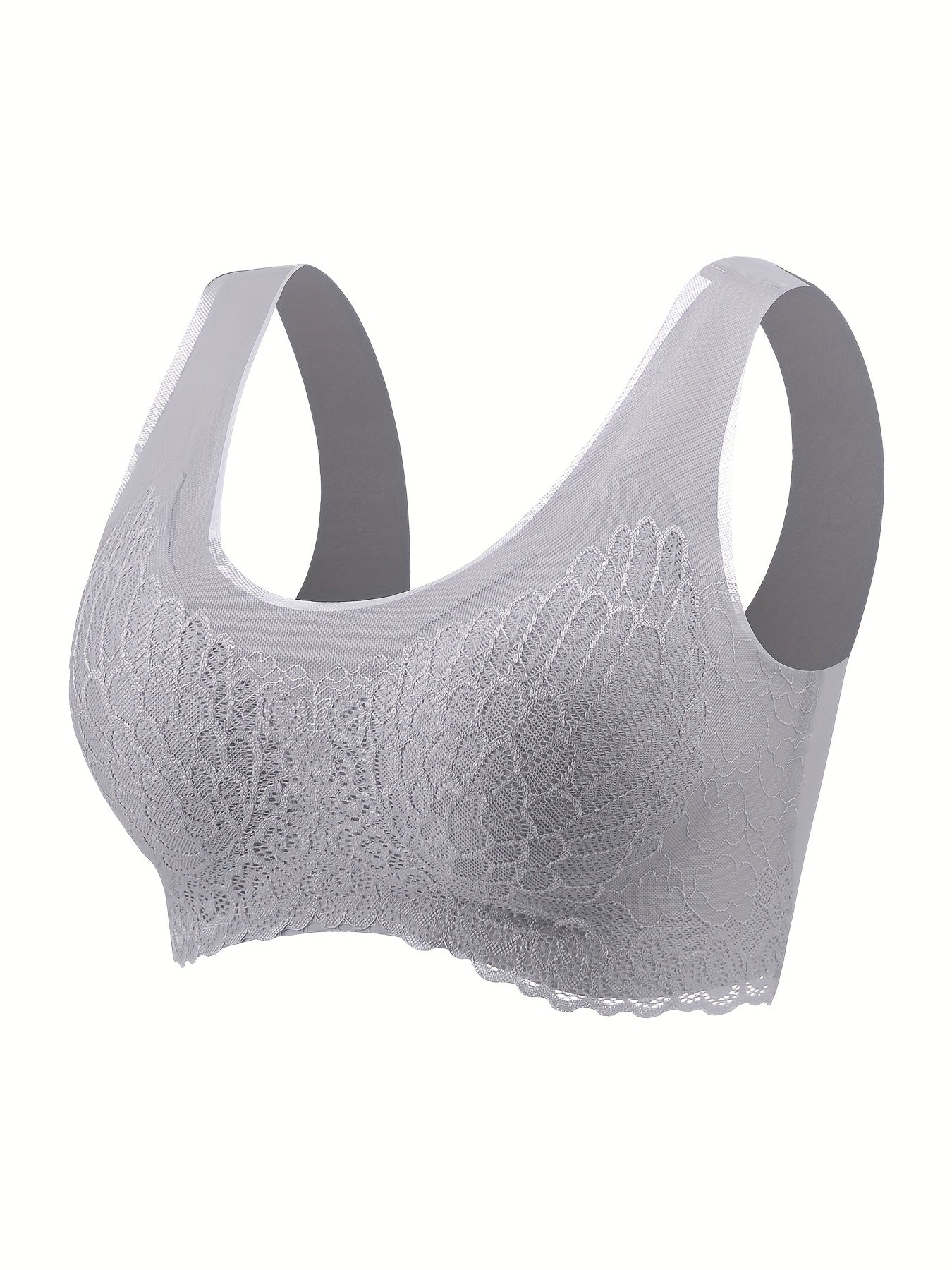 Full Coverage Wireless Lace Bra