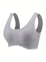 Full Coverage Wireless Lace Bra