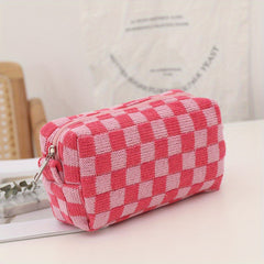 Small Grid Cosmetic Bag Makeup Bag Y2k Accessories Make Up Bag Y2k Purse