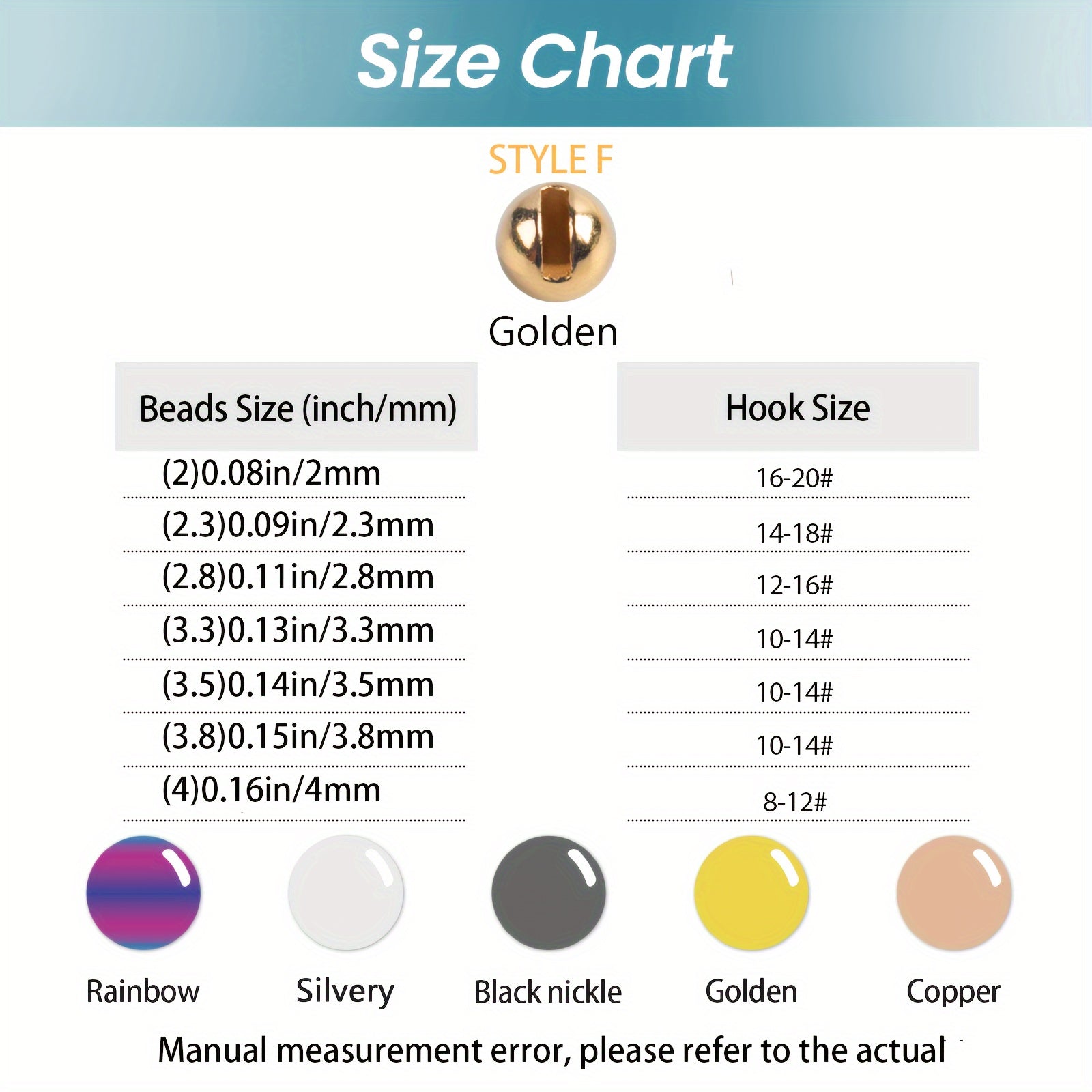 100Pcs Tungsten Fly Tying Beads High Golden Pore Beads Fishing Tackle