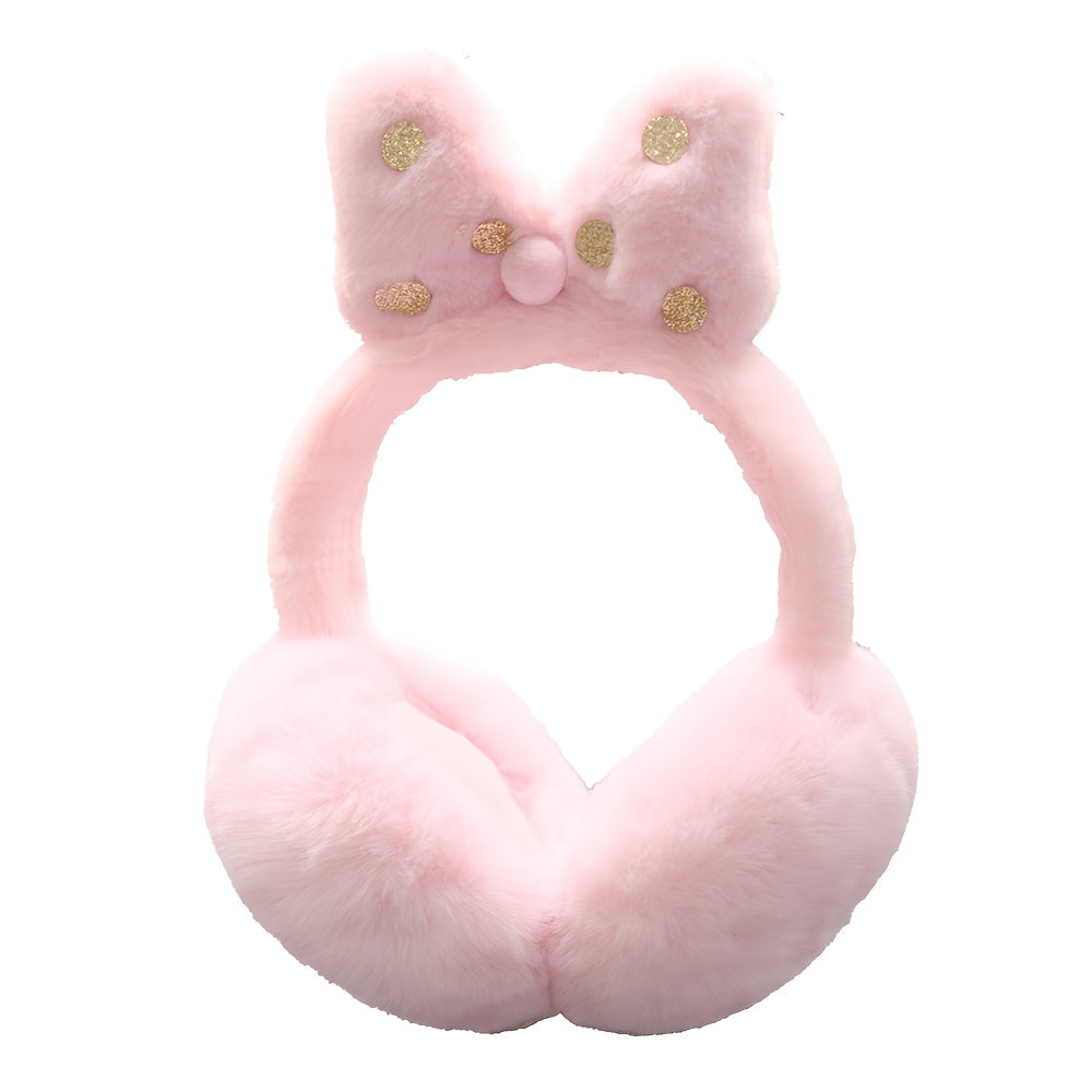Women's Bow Decoration Ear Muffs, Plush Warm Earmuffs in 5 Colors